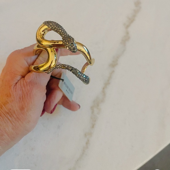 Alexis Bittar Gold and Silver Textured Bracelet - Picture 9 of 9